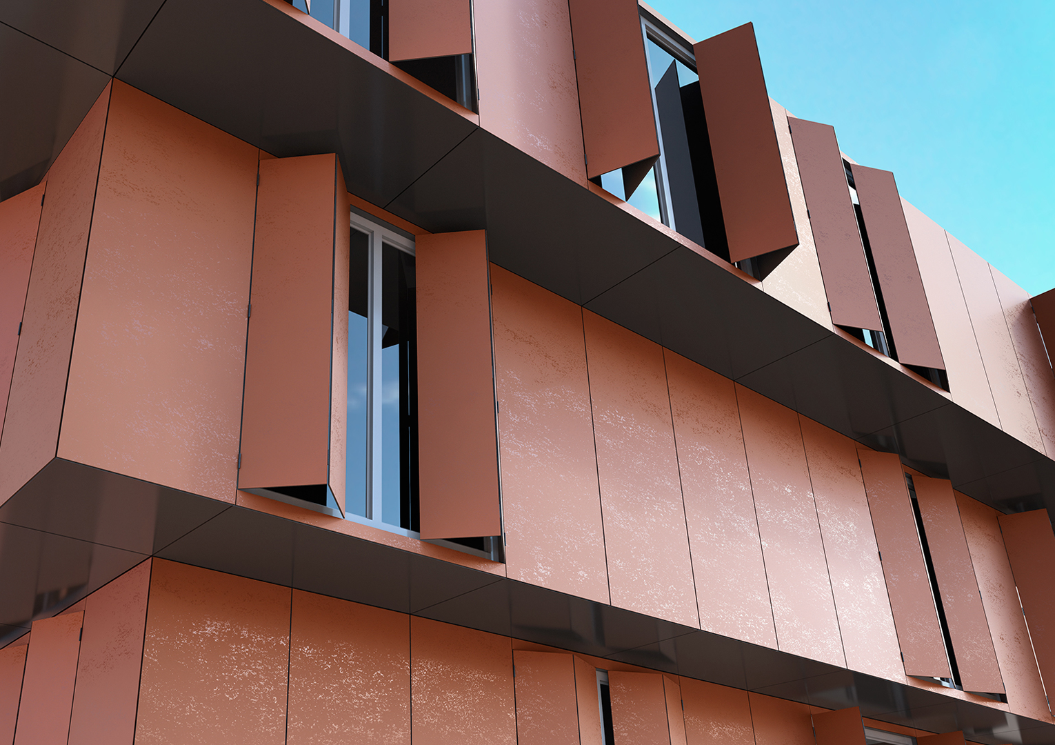 Trespa® Lumen Rendering Oblique. Trespa® Lumen Rendering Oblique. (Foto Trespa, TRPR129)