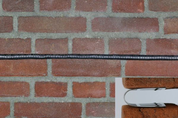 Flexibele RVS ventilatiestrip voor sleuven in de bouw