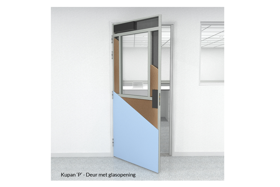 Kupan 'P' Deur met glasopening