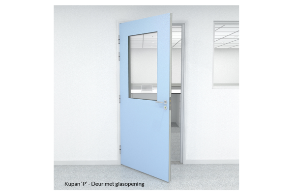 Kupan watervaste deur met glasopening