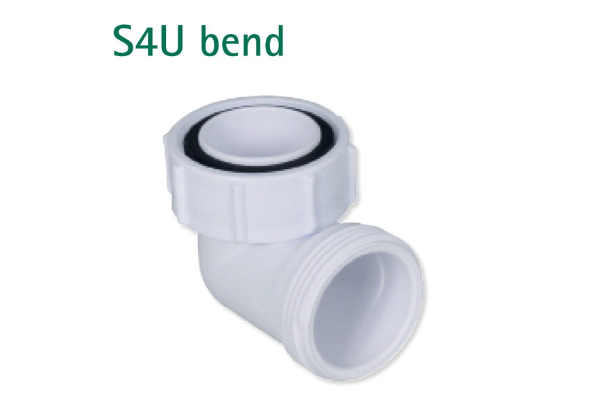 S4U bend bij McAlpine MacValve sifon zonder waterslot