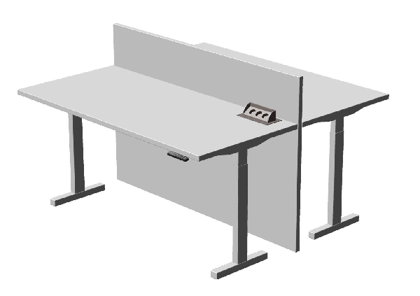 Parthos elektrisch verstelbare werkplekken Duo Basic