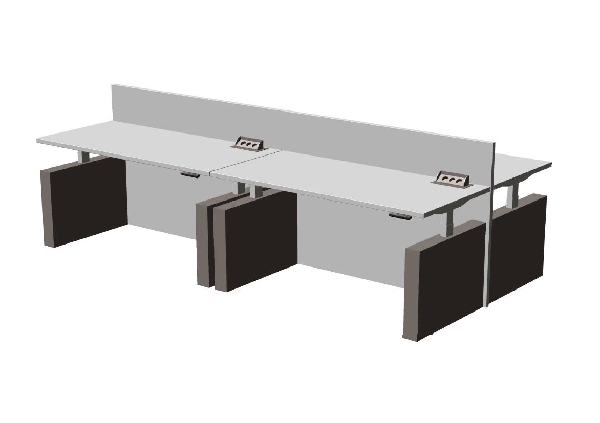 Parthos elektrisch verstelbare werkplekken Quattro Standaard