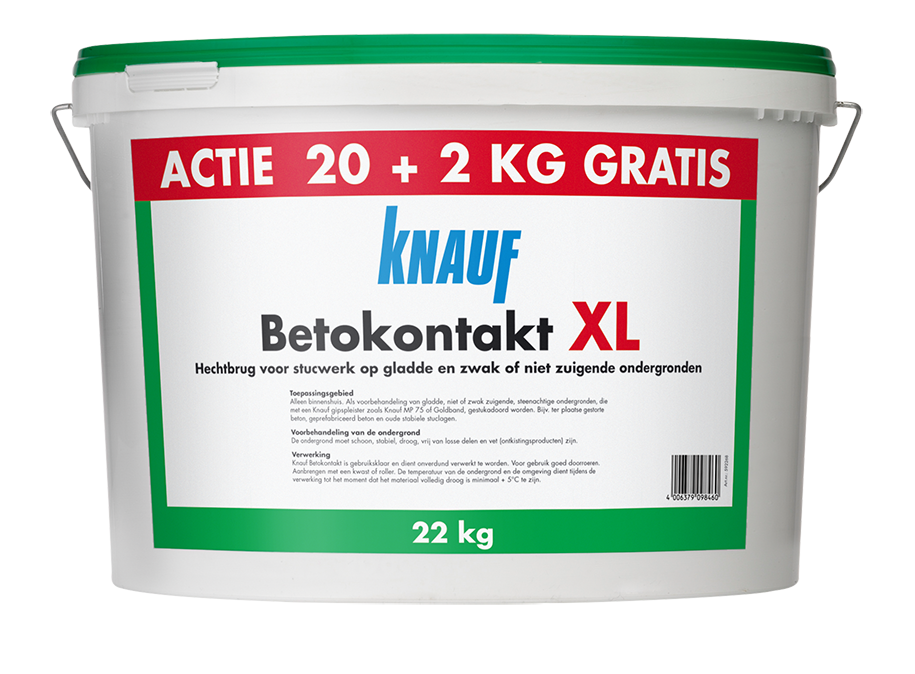 Knauf voorstrijkactie: Betokontakt XL en Spraykontakt XL Knauf voorstrijkactie: Betokontakt XL en Spraykontakt XL