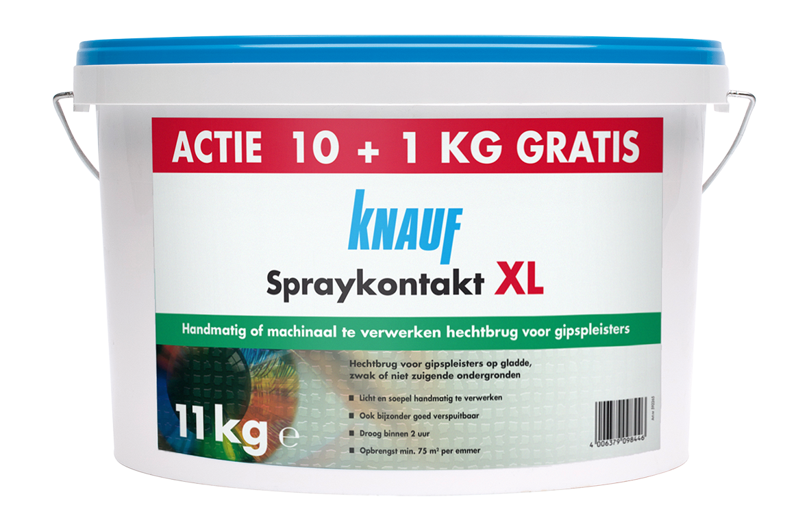 Knauf voorstrijkactie: Betokontakt XL en Spraykontakt XL Knauf voorstrijkactie: Betokontakt XL en Spraykontakt XL
