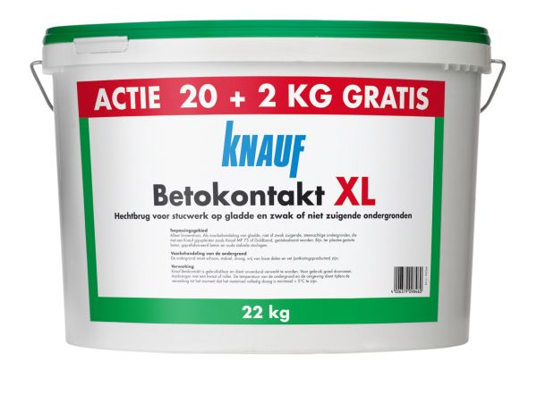 Knauf voorstrijkactie: Betokontakt XL en Spraykontakt XL