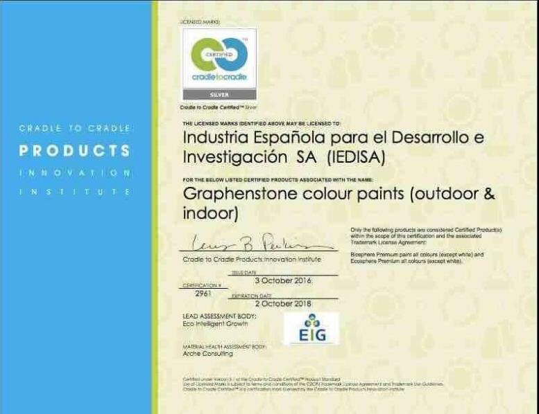 Graphenstone C2C Certificaat