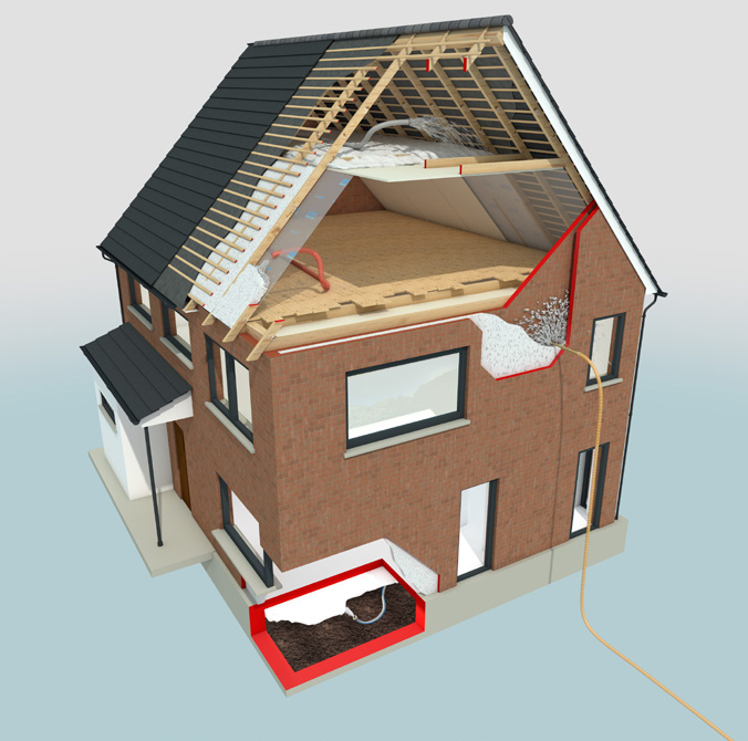 Isolatiesysteem speciaal ontwikkeld voor het isoleren van begane grondvloeren