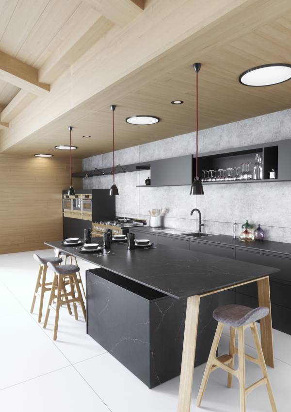 Kies voor een prachtige tijdloze uitstraling met Silestone® Eternal Charcoal Soapstone