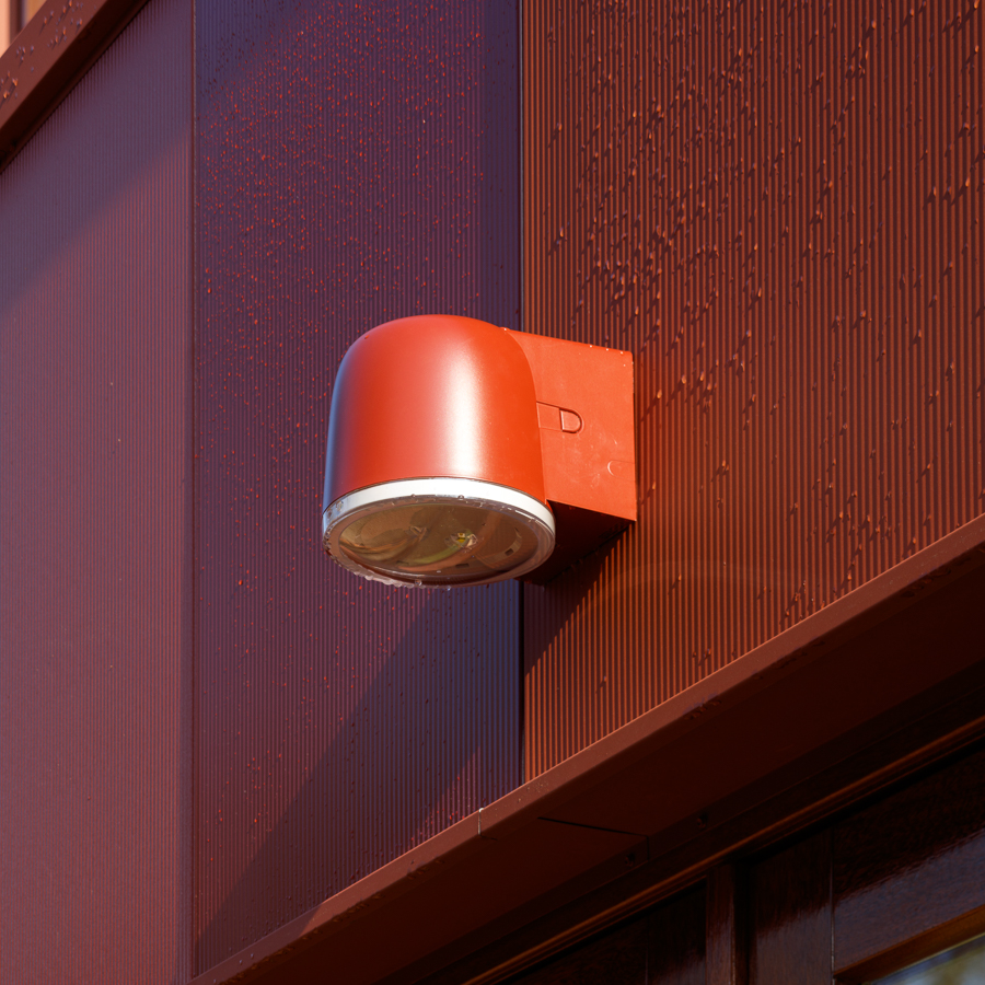 Roodbruine noodverlichting zorgt voor eenheid in Hoenderloo Roodbruine noodverlichting zorgt voor eenheid in Hoenderloo