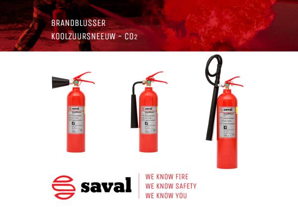 Saval brandblusser koolzuursneeuw CO2