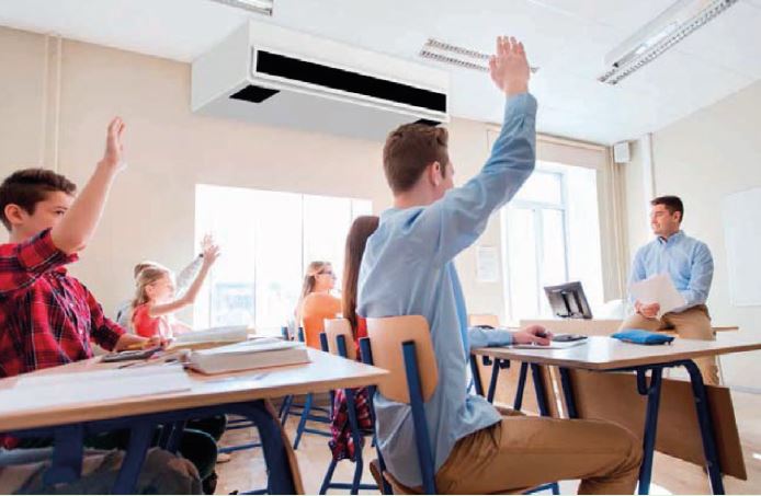 WHISPER AIR is DE unit voor decentrale ventilatie op school