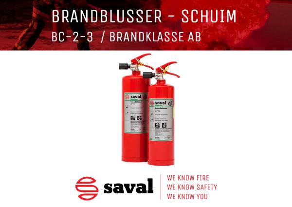 Saval brandblussers B2C-B3C schuimblusser