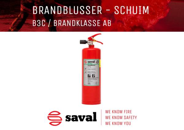 Saval brandblussers B3C schuimblusser