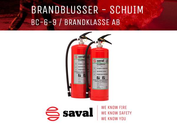 Saval brandblussers B6C / B9C schuimblusser