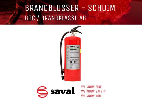 Saval brandblussers B9P schuimblusser