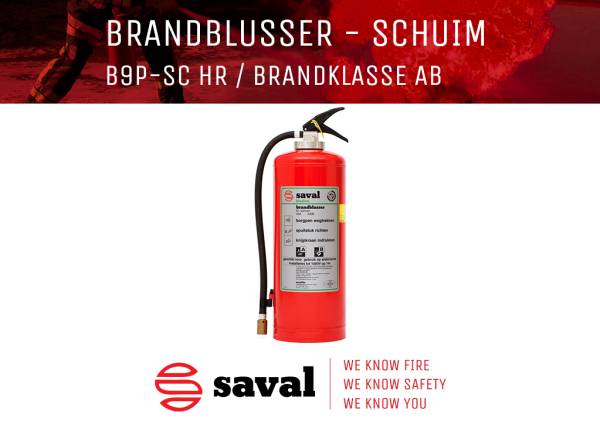 Saval brandblussers B9P-SC-HR schuimblusser