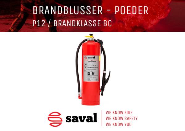 Saval brandblusser P12 poederblusser