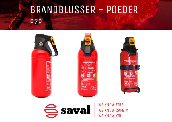 Saval brandblusser P2P poederblusser