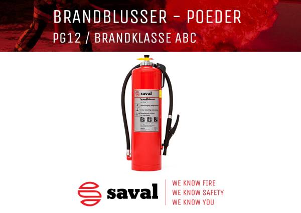 Saval brandblusser PG12 poederblusser