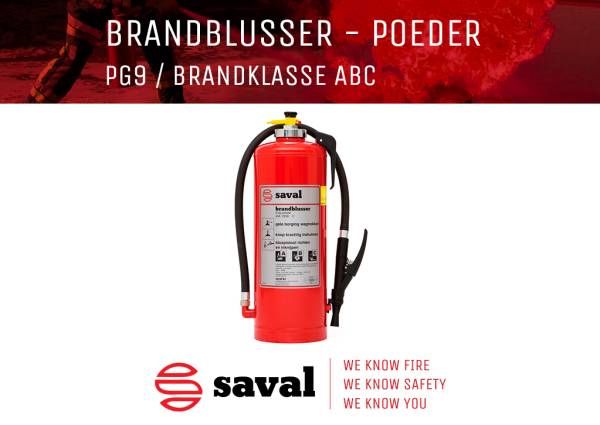 Saval brandblusser PG9 poederblusser