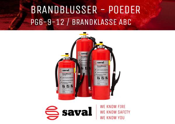 Saval brandblusser PG poederblusser