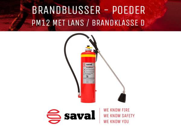 Saval brandblusser PM12-lans poederblusser