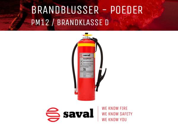 Saval brandblusser PM12 poederblusser