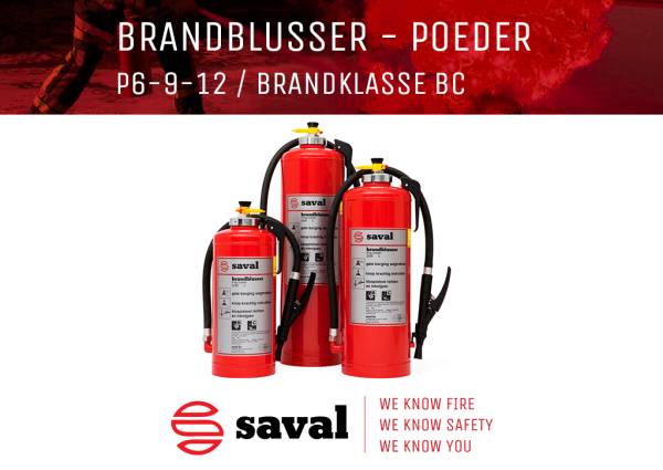 Saval brandblusser P poederblusser