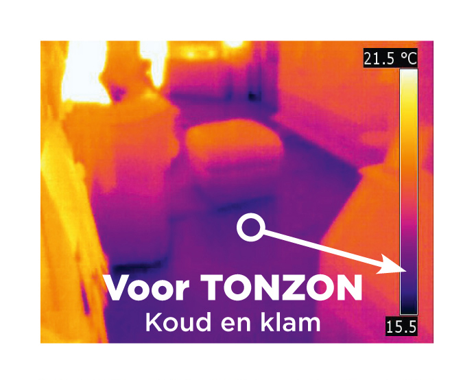 Vóór TONZON: koud en klam