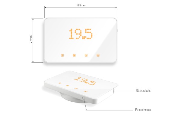 ThermoSmart3 vooraanzicht en onderaanzicht