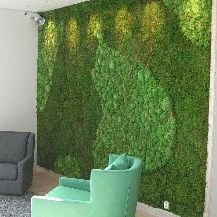 Soundblox Green Wall - De geluidsabsorberende en –isolerende eigenschappen van Soundblox akoestische betonblokken in combinatie met 100 % natuurlijke mummiemos