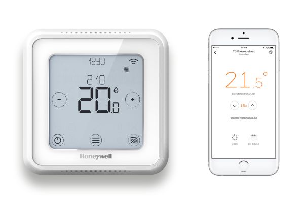 Witte T6 Slimme Thermostaat van Honeywell