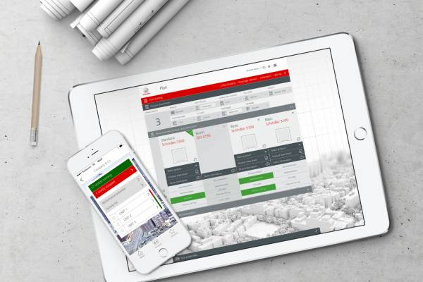 Schindler Digital Plan op iPad en iPhone