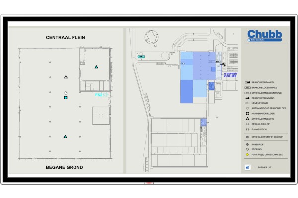 Chubb digitaal brandmeldpaneel