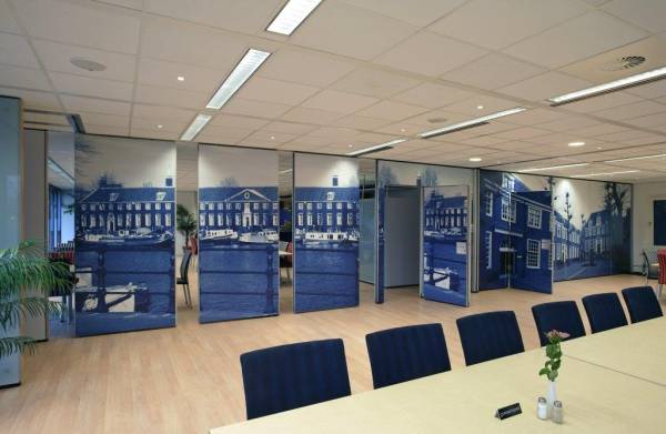 Paneelwand P110 met digitale print op plaat