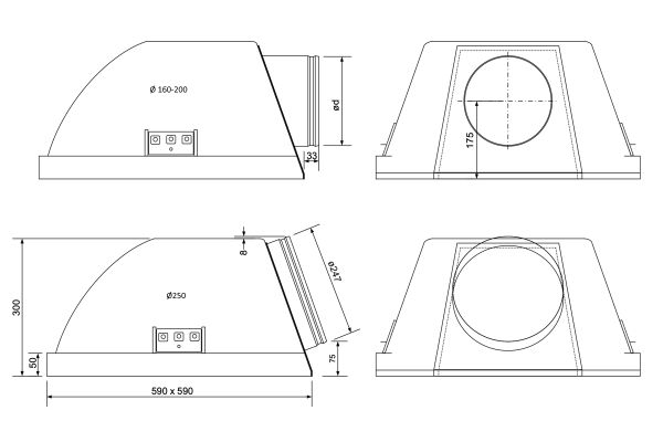 Lichtgewicht EPS plenum van Spirair - tekening