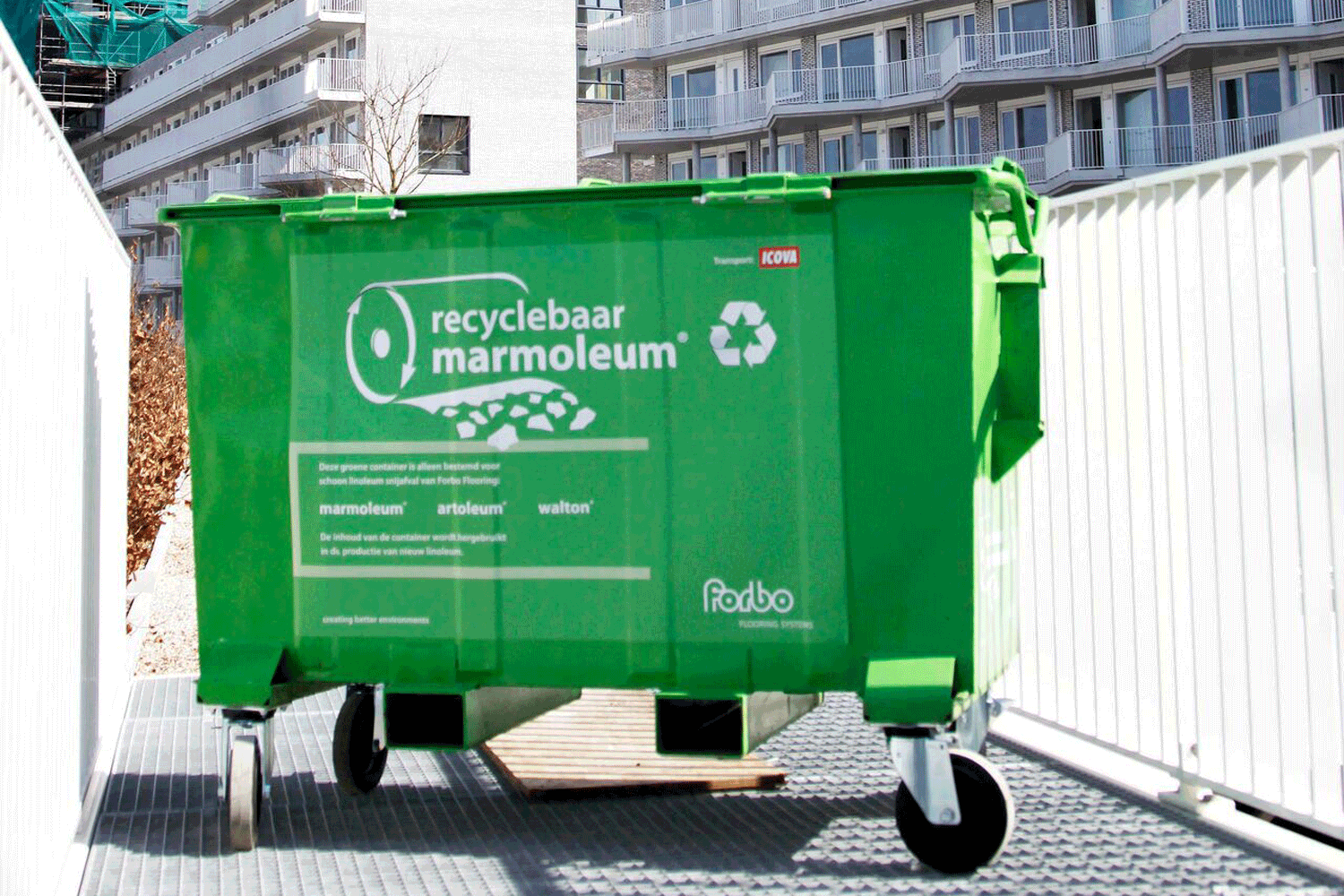 Forbo Marmoleum recycle container Forbo Marmoleum recycle container