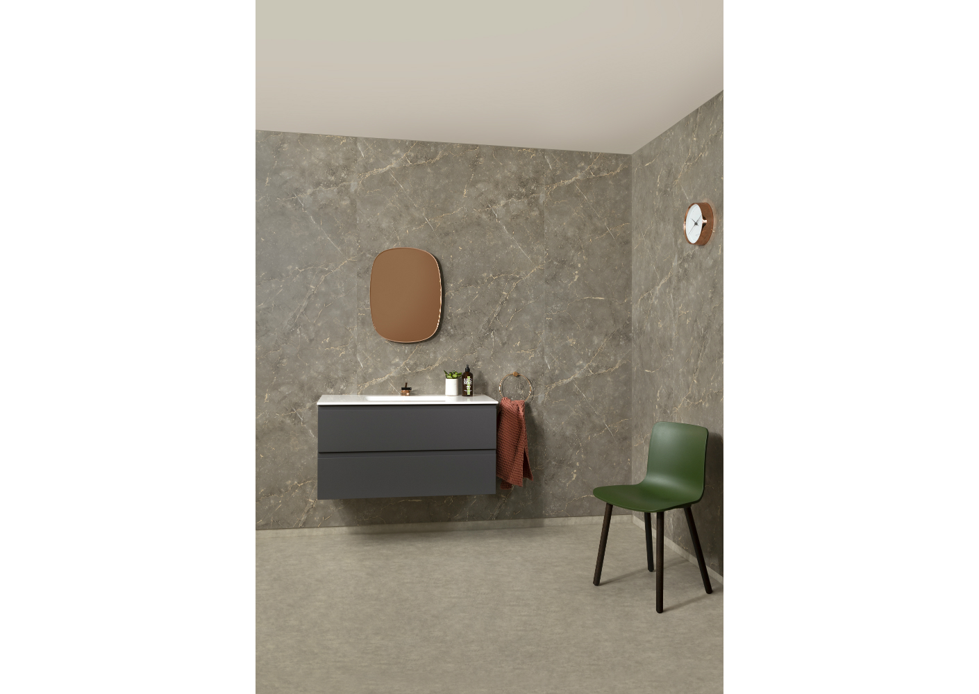 Fibo wandpanelen in Golden Brown Marble Fibo wandpanelen in Golden Brown Marble