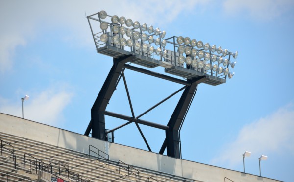 Verlichting voetbalstadion