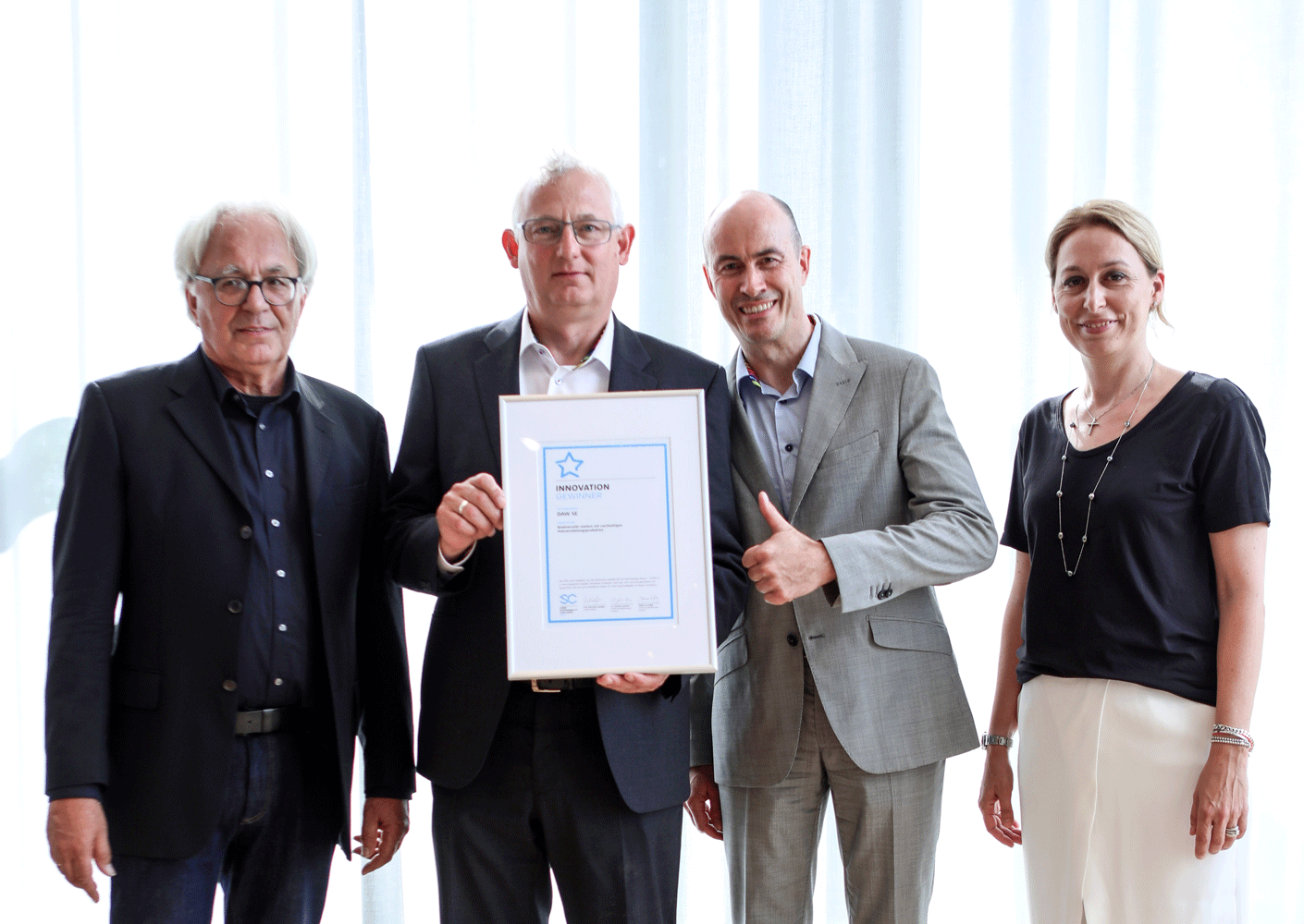 DAW wint ‘DGNB Sustainability Challenge’ in de categorie ‘Innovatie’ DAW wint ‘DGNB Sustainability Challenge’ in de categorie ‘Innovatie’