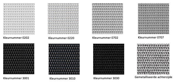 Luxaflex M-Screen Ultimetal® doek kleurnummers Luxaflex M-Screen Ultimetal® doek kleurnummers