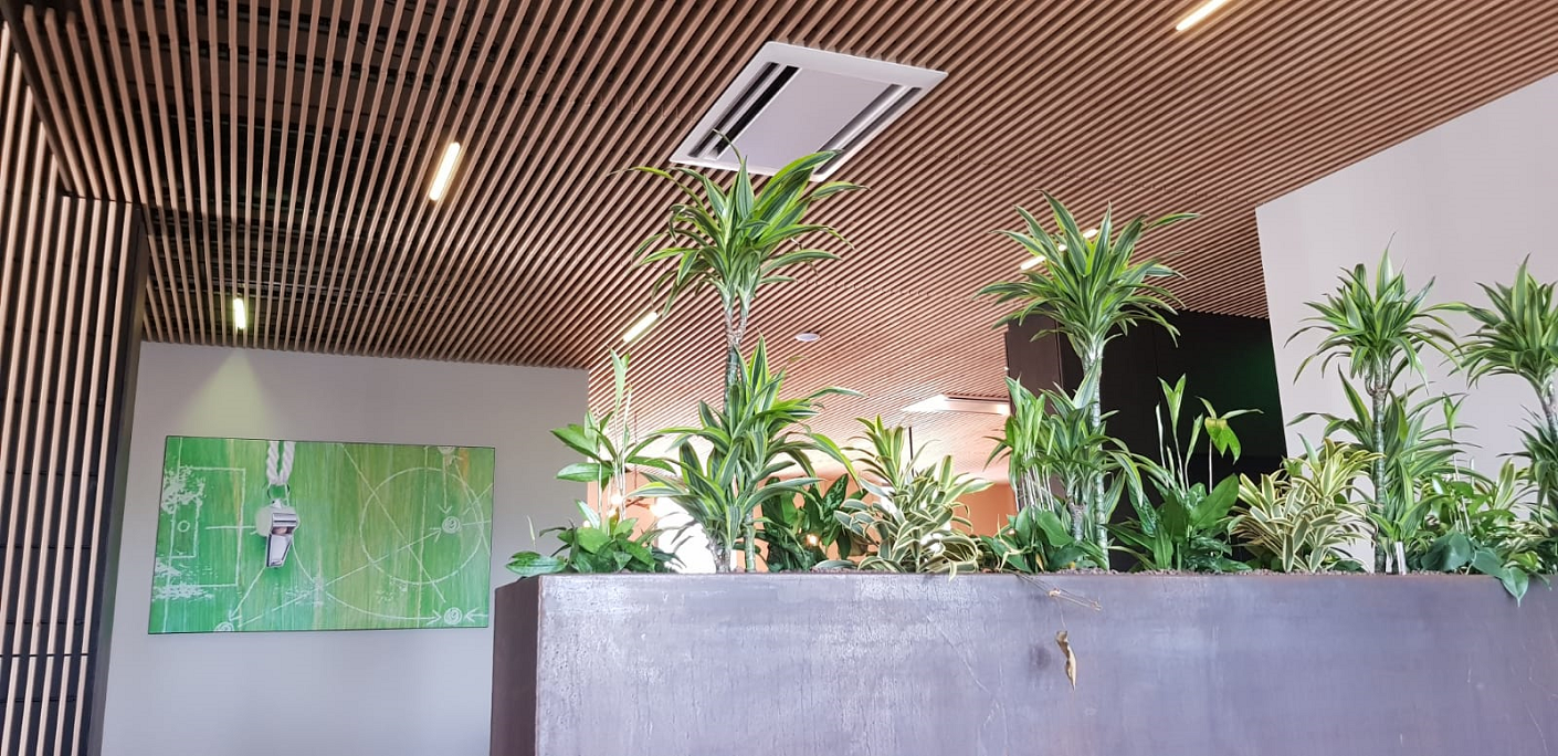 Derako massief houten verlaagde grill plafond Derako massief houten verlaagde grill plafond