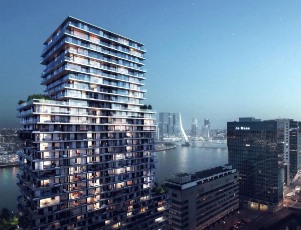 The Terraced Tower in Rotterdam, het toonbeeld van het concept “Gestapeld Geluk” van WICONA