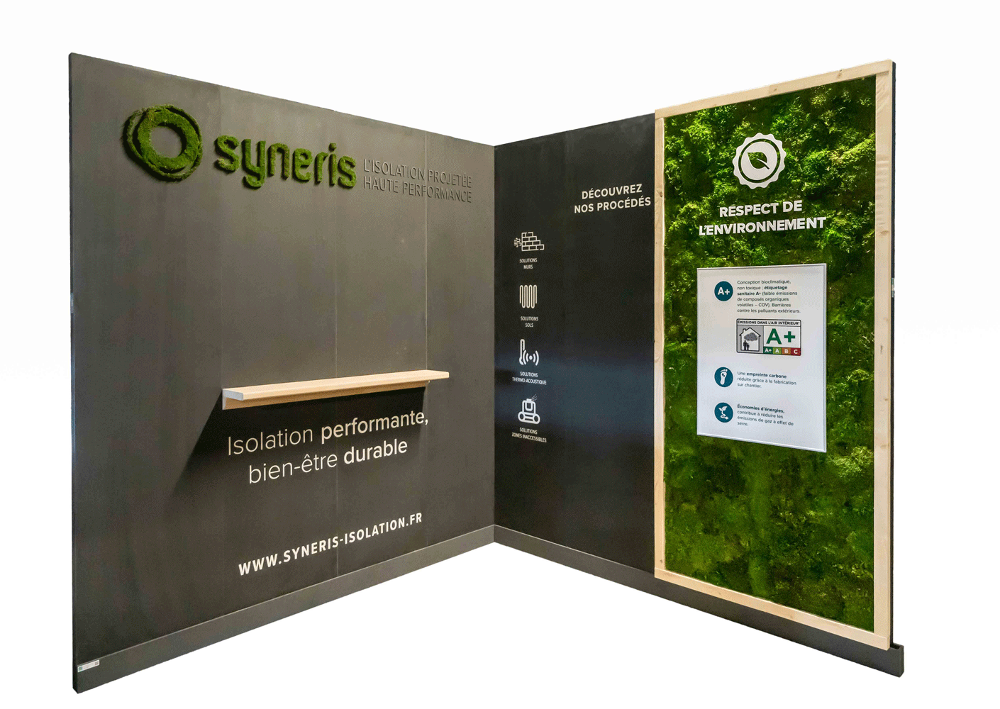 Beurswand groene uitstraling beurswand syneris