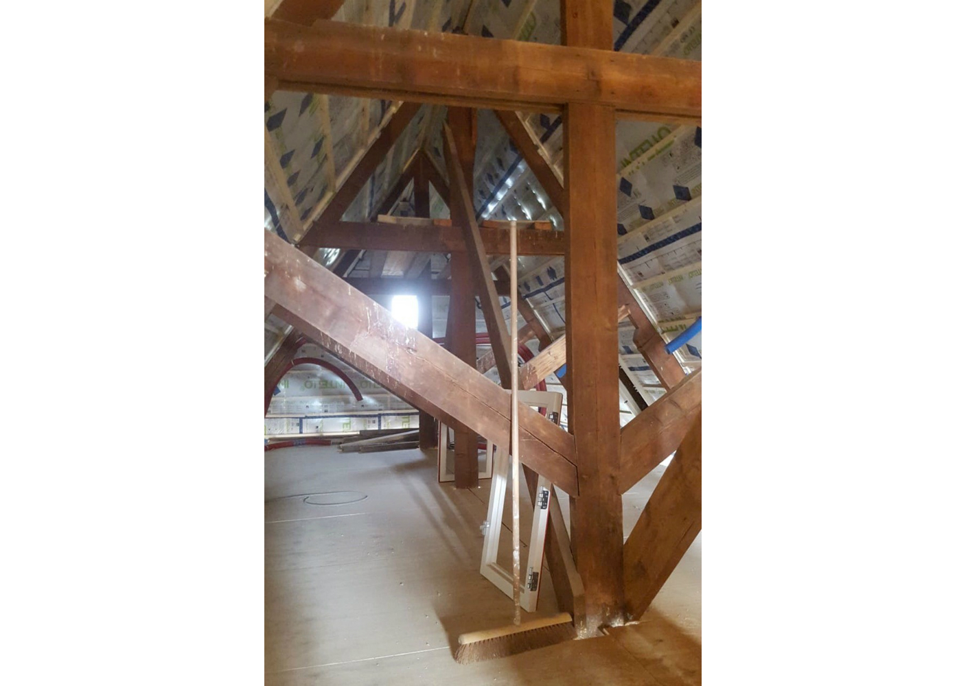 Houten kap met Pro Clima en Isofloc Houten kap met Pro Clima en Isofloc