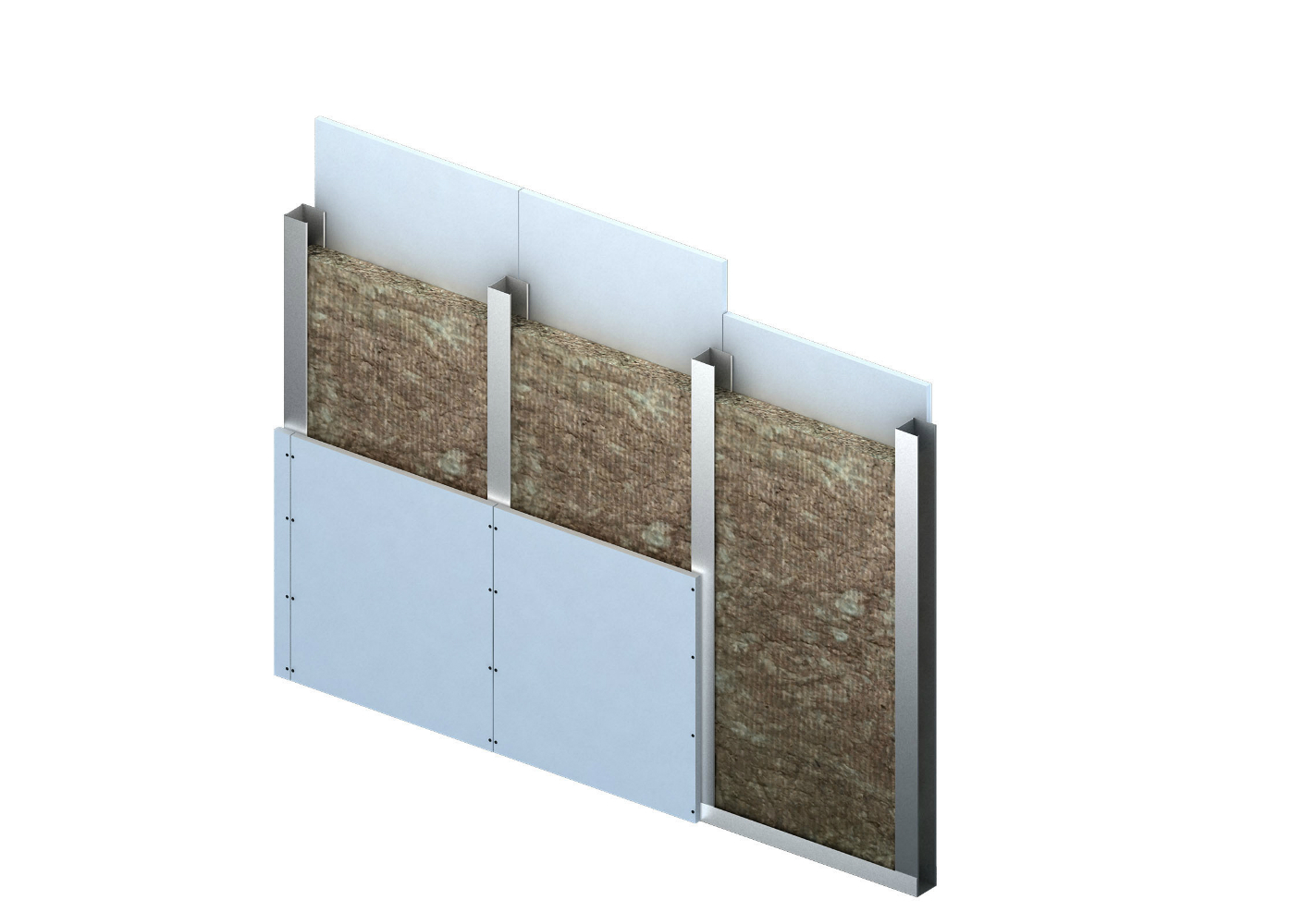 Tussenwand C-profielen uitvoering steenwol Rock4All Tussenwand C-profielen uitvoering steenwol Rock4All