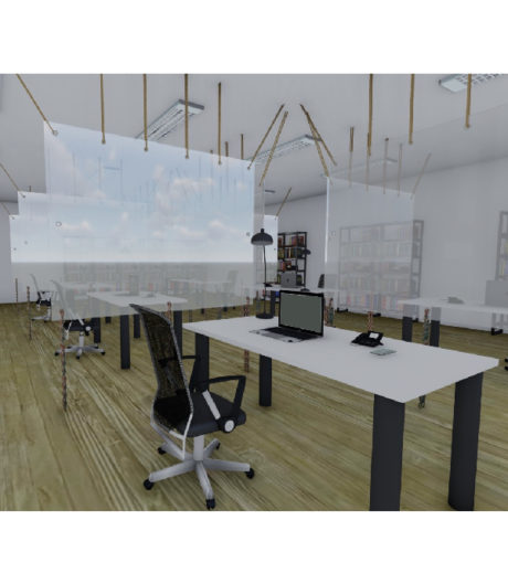 Corona spatscherm 200 x 150 cm (glashelder PVC-zeil) Corona spatscherm 200 x 150 cm (glashelder PVC-zeil)