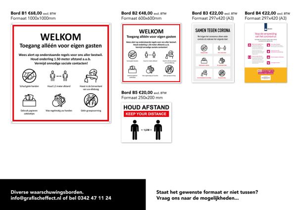 Veldhuizen Grafisch Effect - anti corona borden