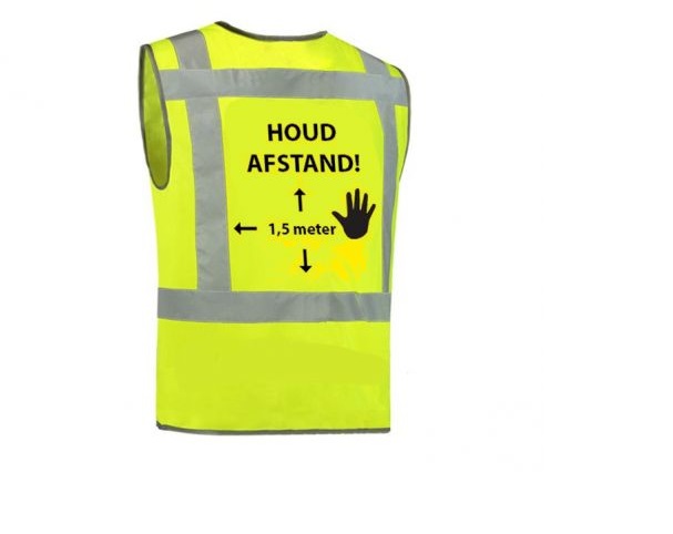 ABC Media | NBD Nederlandse Bouwdocumentatie Corona veiligheidsvest Houd afstand! XXL